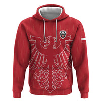 Custom World Football 2026 Austria Zip Hoodie Austrian Eagles Red Glory