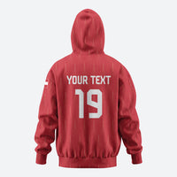 Custom World Football 2026 Austria Zip Hoodie Austrian Eagles Red Glory