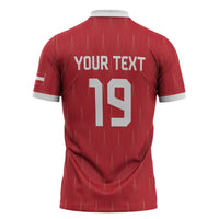 Custom World Football 2026 Austria Zipper Polo Shirt Austrian Eagles Red Glory