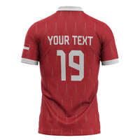 Custom World Football 2026 Austria Zipper Polo Shirt Austrian Eagles Red Glory