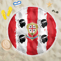 Italy Sardinia Beach Blanket Moor's Head With Coat Of Arms - Wonder Print Shop