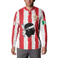 Italy Sardinia Button Sweatshirt Moor's Head With Coat Of Arms LT19