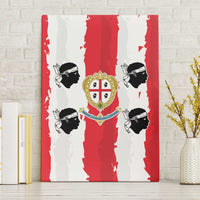 Italy Sardinia Canvas Wall Art Moor's Head With Coat Of Arms - Wonder Print Shop