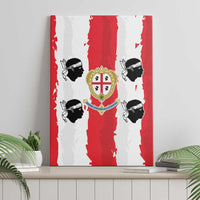 Italy Sardinia Canvas Wall Art Moor's Head With Coat Of Arms - Wonder Print Shop