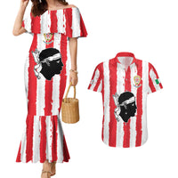 Italy Sardinia Couples Matching Mermaid Dress and Hawaiian Shirt Moor's Head With Coat Of Arms LT19