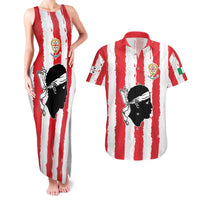Italy Sardinia Couples Matching Tank Maxi Dress and Hawaiian Shirt Moor's Head With Coat Of Arms LT19