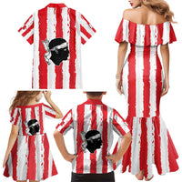 Italy Sardinia Family Matching Mermaid Dress and Hawaiian Shirt Moor's Head With Coat Of Arms LT19