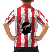 Italy Sardinia Family Matching Off The Shoulder Long Sleeve Dress and Hawaiian Shirt Moor's Head With Coat Of Arms LT19