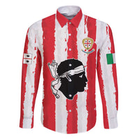 Italy Sardinia Family Matching Off The Shoulder Long Sleeve Dress and Hawaiian Shirt Moor's Head With Coat Of Arms LT19