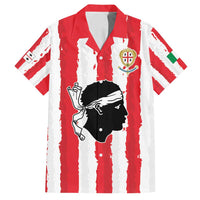 Italy Sardinia Family Matching Off Shoulder Short Dress and Hawaiian Shirt Moor's Head With Coat Of Arms LT19