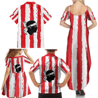 Italy Sardinia Family Matching Summer Maxi Dress and Hawaiian Shirt Moor's Head With Coat Of Arms LT19