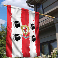 Italy Sardinia Garden Flag Moor's Head With Coat Of Arms - Wonder Print Shop