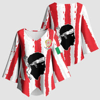 Italy Sardinia Kimono Sleeve Blouse Moor's Head With Coat Of Arms - Wonder Print Shop