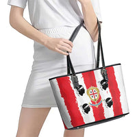 Italy Sardinia Leather Tote Bag Moor's Head With Coat Of Arms - Wonder Print Shop