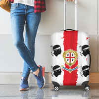 Italy Sardinia Luggage Cover Moor's Head With Coat Of Arms - Wonder Print Shop