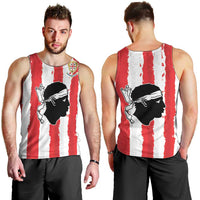Italy Sardinia Men Tank Top Moor's Head With Coat Of Arms LT19