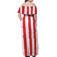 Italy Sardinia Off Shoulder Maxi Dress Moor's Head With Coat Of Arms LT19