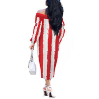 Italy Sardinia Off The Shoulder Long Sleeve Dress Moor's Head With Coat Of Arms LT19