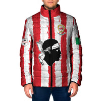 Italy Sardinia Padded Jacket Moor's Head With Coat Of Arms - Wonder Print Shop