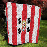 Italy Sardinia Quilt Moor's Head With Coat Of Arms - Wonder Print Shop