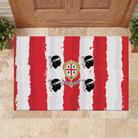 Italy Sardinia Rubber Doormat Moor's Head With Coat Of Arms - Wonder Print Shop