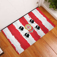 Italy Sardinia Rubber Doormat Moor's Head With Coat Of Arms - Wonder Print Shop