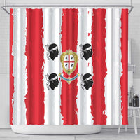 Italy Sardinia Shower Curtain Moor's Head With Coat Of Arms - Wonder Print Shop