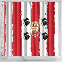 Italy Sardinia Shower Curtain Moor's Head With Coat Of Arms - Wonder Print Shop
