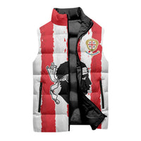 Italy Sardinia Sleeveless Puffer Jacket Moor's Head With Coat Of Arms - Wonder Print Shop