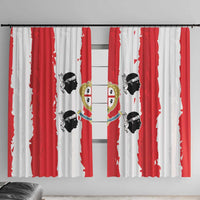 Italy Sardinia Window Curtain Moor's Head With Coat Of Arms - Wonder Print Shop