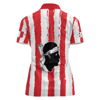 Italy Sardinia Women Polo Shirt Moor's Head With Coat Of Arms LT19