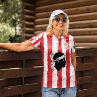 Italy Sardinia Women Polo Shirt Moor's Head With Coat Of Arms LT19