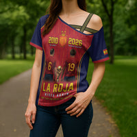 Custom Spain La Roja Football Cross Shoulder Shirt 2010 Legacy 2026 Next Chapter