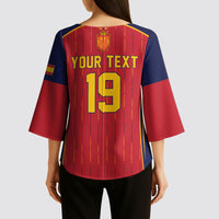 Custom Spain La Roja Football Kimono Sleeve Blouse 2010 Legacy 2026 Next Chapter