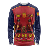 Custom Spain La Roja Football Long Sleeve Shirt 2010 Legacy 2026 Next Chapter