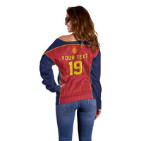Custom Spain La Roja Football Off Shoulder Sweater 2010 Legacy 2026 Next Chapter