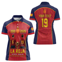 Custom Spain La Roja Football Women Polo Shirt 2010 Legacy 2026 Next Chapter