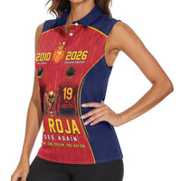 Custom Spain La Roja Football Women Sleeveless Polo Shirt 2010 Legacy 2026 Next Chapter