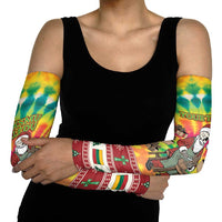 Personalized Lithuania Christmas Arm Sleeves Skeleton Cross Tie-Dye Vintage - Wonder Print Shop