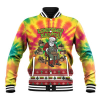 Personalized Lithuania Christmas Baseball Jacket Skeleton Cross Tie-Dye Vintage - Wonder Print Shop