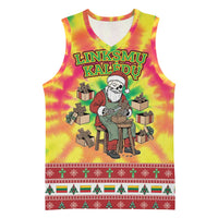 Personalized Lithuania Christmas Basketball Jersey Skeleton Cross Tie-Dye Vintage - Wonder Print Shop