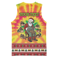 Personalized Lithuania Christmas Basketball Jersey Skeleton Cross Tie-Dye Vintage - Wonder Print Shop