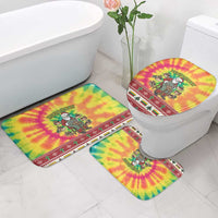 Personalized Lithuania Christmas Bathroom Set Skeleton Cross Tie-Dye Vintage - Wonder Print Shop