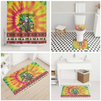 Personalized Lithuania Christmas Bathroom Set Skeleton Cross Tie-Dye Vintage - Wonder Print Shop