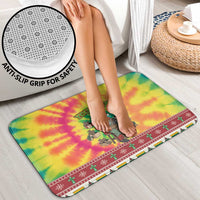 Personalized Lithuania Christmas Bathroom Set Skeleton Cross Tie-Dye Vintage - Wonder Print Shop