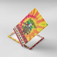 Personalized Lithuania Christmas Canvas Wall Art Skeleton Cross Tie-Dye Vintage - Wonder Print Shop