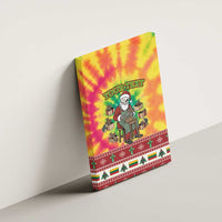 Personalized Lithuania Christmas Canvas Wall Art Skeleton Cross Tie-Dye Vintage - Wonder Print Shop