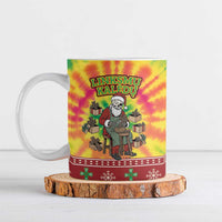 Personalized Lithuania Christmas Ceramic Mug Skeleton Cross Tie-Dye Vintage - Wonder Print Shop