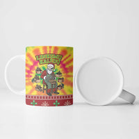Personalized Lithuania Christmas Ceramic Mug Skeleton Cross Tie-Dye Vintage - Wonder Print Shop