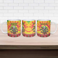 Personalized Lithuania Christmas Ceramic Mug Skeleton Cross Tie-Dye Vintage - Wonder Print Shop